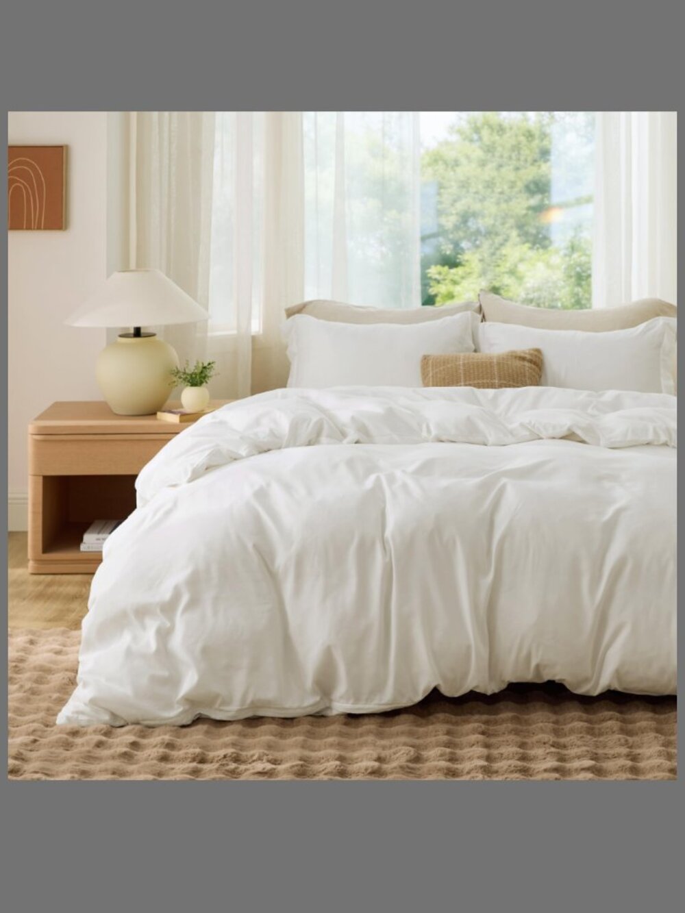 New duvet cover, duvet cover, white duvet, full size duvet.